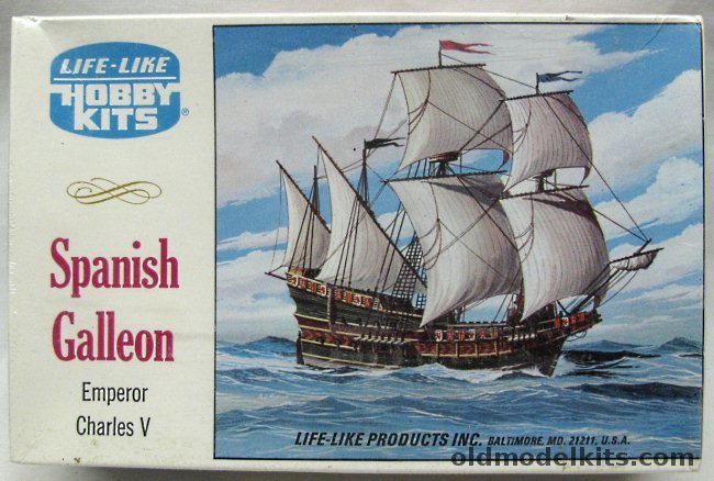 Life-Like Spanish Galleon Emperor Charles V - Ship of the Spanish Armada @ 1588, B381-75 plastic model kit